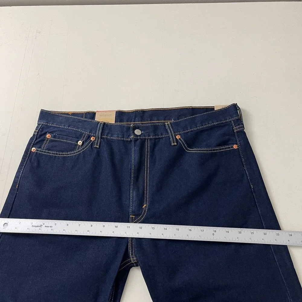 Levis 513 Jeans Mens 38x32 Blue Slim Straight Jeans Indigo Denim Preppy Grunge